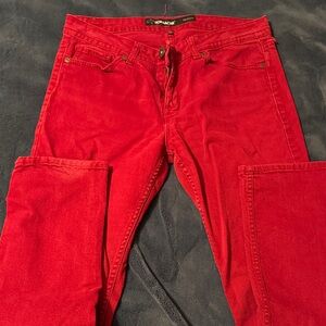 Red jeans